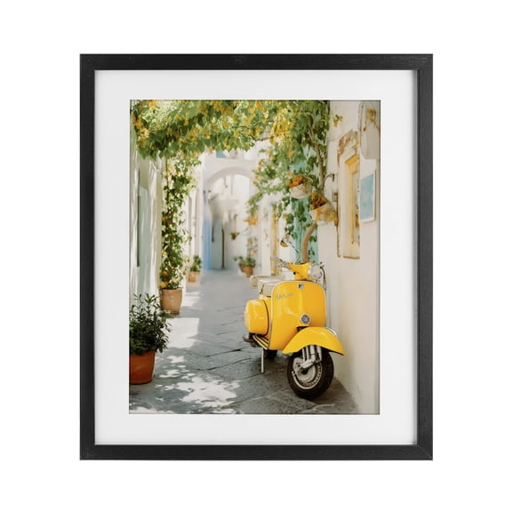 Stupell Industries Eclectic Vacation Ride Through Alley Black Framed Print Under Glass, 13 x 16, by Franklyn Gregory