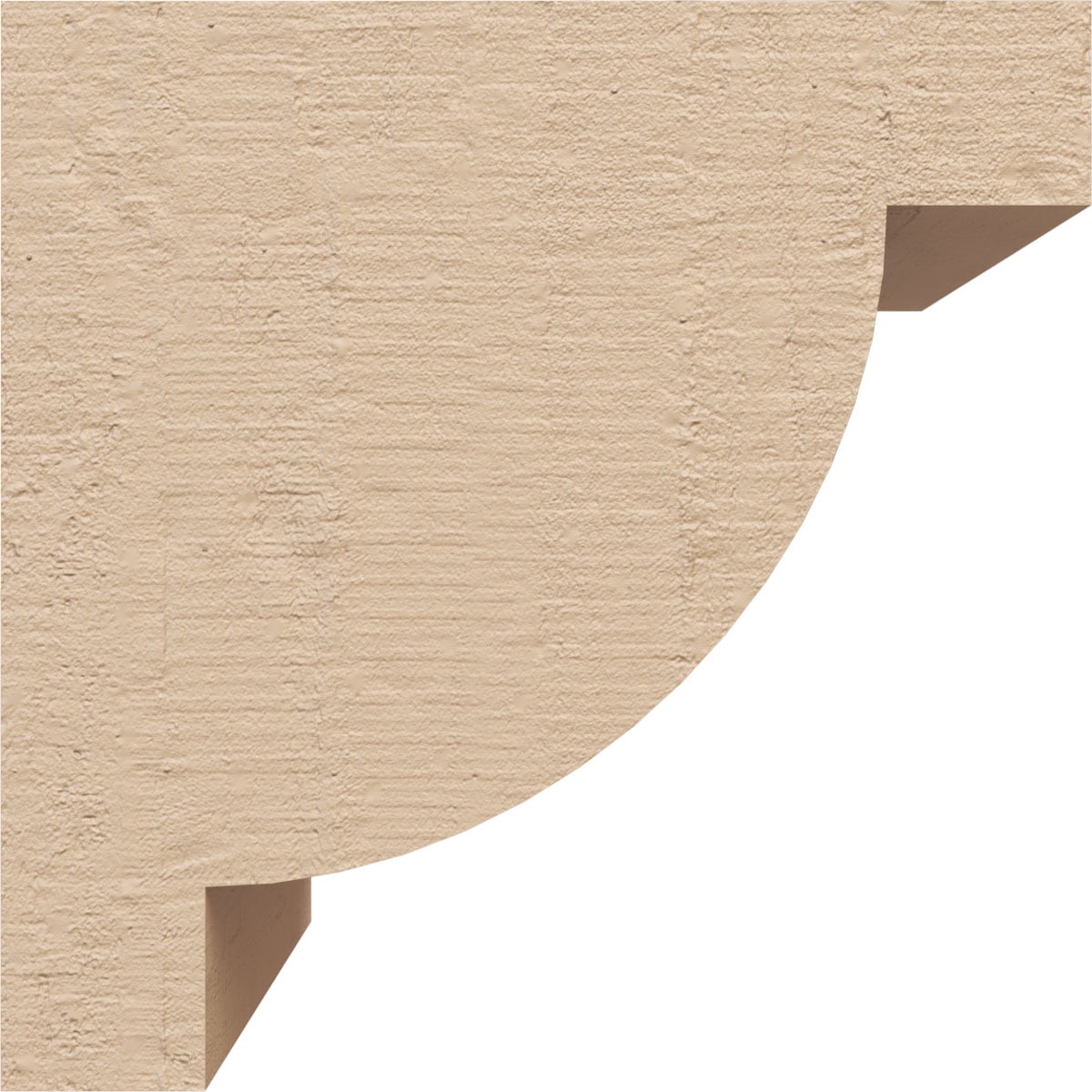 4"W x 4"D x 4"H Wide Alpine Rough Cedar Woodgrain TimberThane Corbel, Primed Tan