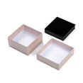thumbnail image 2 of Cardboard Gift Box Jewelry Set Box for Necklace Bracelets with Black Sponge Inside Square Lavender Blush 7.5x7.5x3.6cm Inner Diameter: 7x7cm, 2 of 3