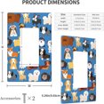 thumbnail image 4 of NICKSUN Cute Animal Dogs Puppy Wall Plate, 1 Gang Rocker Outlet Cover Decorative Switch Plate for Office Home Decor, 4.5 x 2.76 Inch, 4 of 7