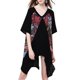 thumbnail image 5 of Vestido de mujer, escote en V, dobladillo irregular, vintage, suelto Romacci Rosa XXXL, 5 of 6