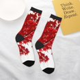 thumbnail image 4 of Goofa Red Maple Leaf Pattern Children's Crew Socks, Kids' Daily Wear and Sports Socks, Breathable Socks, Sports Socks, Moisture-Wicking Socks for Children, 4 of 6