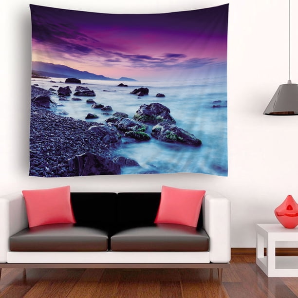 Tapiz de pared con paisajes Tapices Tapiz de paisaje costero Decoración de pared