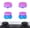 ARMOR Orchid Purple & Heaven Blue, variant on PlayVital Thumbs Pro Armor Thumbstick Extender for ps5 Controller, Joystick Caps Grip for ps5 Controller - 2 High Raise and 2 Mid Raise Dome - Black