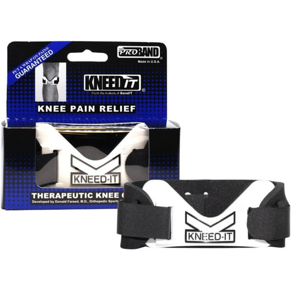 KneedIT - Compression Band for Knee Pain Relief - Helps Relieve Pain & Swelling - For Arthritis, Tendinitis, Osteoarthritis, Runner’s Knee, Jumper's Knee & More - Latex-Free