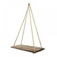 thumbnail image 2 of Wood Wall Floating Shelf Rustic Hanging Swing Rope Shelves, Wall Display Shelving Home Organizer Boho Decor for Living Room Bedroom Bathroom, 2 of 6