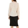 thumbnail image 4 of INSPIRE CHIC Women's Printed Long Sleeve Piped Button Down Shirts M Beige, 4 of 7