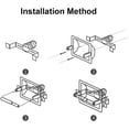 thumbnail image 4 of Soporte de papel higiénico empotrado de níquel cepillado en la pared, soporte para rollos de papel higiénico de metal Mega Roll para baño Tp colgador de almacenamiento en gabinete para espacios, 4 of 4
