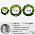 thumbnail image 4 of Designart "Green Fern Fonds Nature s Elegance II" Floral Round Mirror Set Of 3 - Modern Green Round Bathroom Wall Mirror Set, 4 of 5
