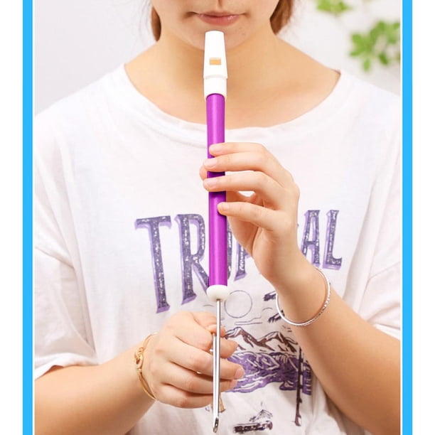 Tnstrumento Musical Yoyo Flauta Tie Rod Slide Silbato Duradero Pequeño Instrumento Musical (Púrpura)