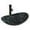 Black, variant on ELECWISH Bathroom Sink and Faucet Combo Artistic Tempered Glass Vessel Sink Basin Washing Bowl Set, Cabinet Countertop Sink with Chrome Faucet Pop-up Drain (Oval)