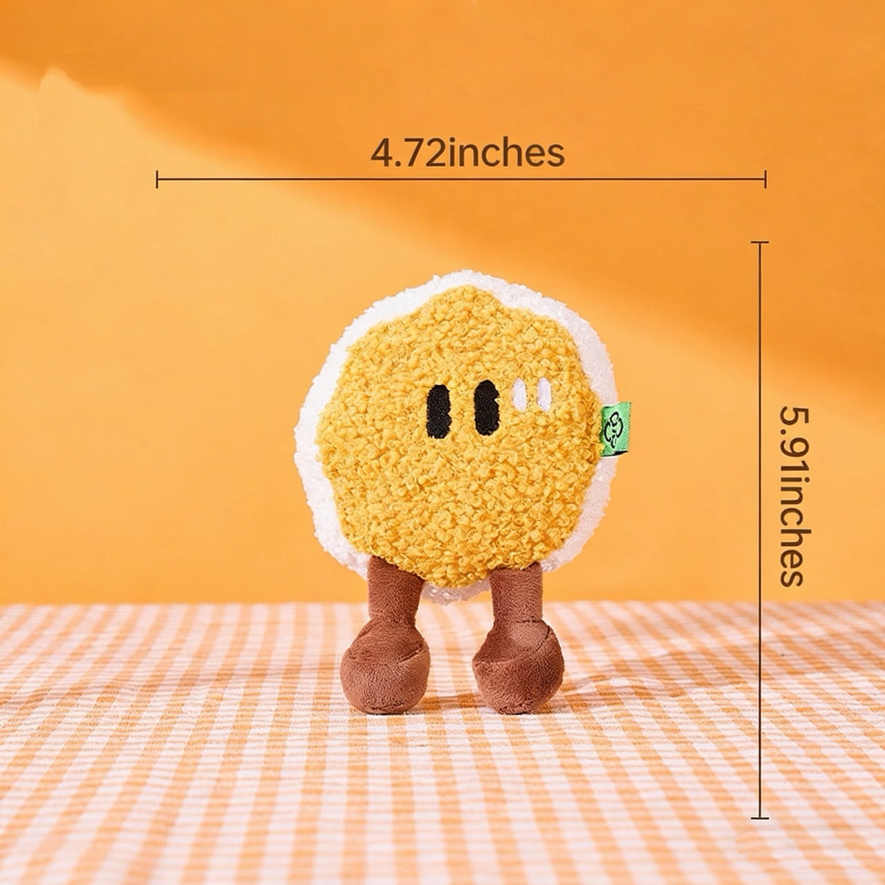 Cute Toast & Fried Egg Plush Dog Toys, Squeaky Interactive Pet Toys for Small Medium Large Dogs, Soft Stuffed Chew Toys for Teething, Durable Washable Puppy Gifts