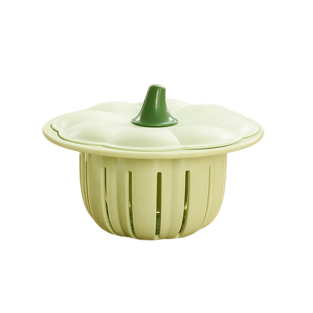 Colador de fregadero con forma de calabaza - 7,7 x 11,1 x 11,1 cm - Filtro de drenaje para cocina y baño con malla fina para recolección de residuos - Construcción de plástico y TPR - Fácil