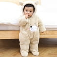 thumbnail image 5 of Odeerbi Baby Girls Boys Clothes Baby Rompers Toddler Color Plush Cute Bear Ears Winter Thick Keep Warm Jumpsuit Romper, 5 of 5