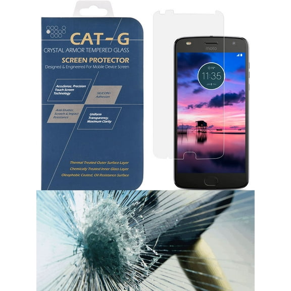 NEW CLEAR HARD TEMPERED GLASS SCREEN PROTECTOR CRACK SAVER FOR MOTOROLA MOTO Z2 PLAY (XT1710-02)