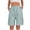 Light Blue, variant on Womens Stretch Belt Pants String Shorts Pants Hollowed Out Lace Elastic Waist Drawstring Casual Shorts