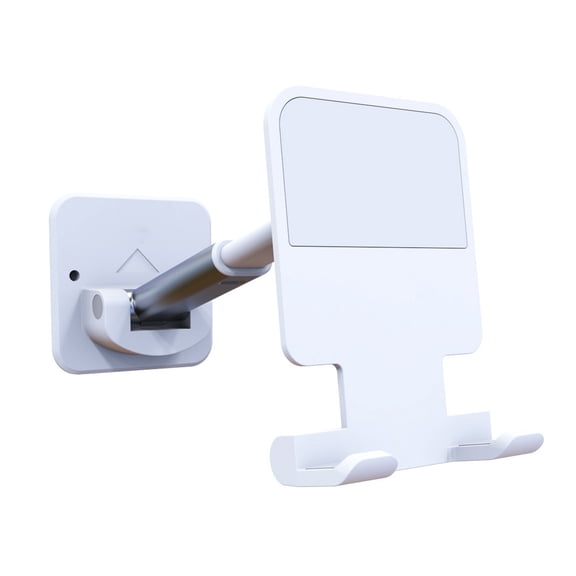 Raindrops Adjustable Wall Mount Phone Holder with Storage for Bathroom, 6.3x2.6in, Single Piece Stand