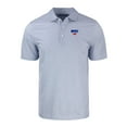 thumbnail image 2 of Men's Cutter & Buck Royal/White SMU Mustangs Pike Eco Symmetry Print Stretch Recycled Polo, 2 of 3