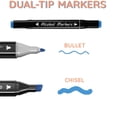 thumbnail image 2 of 24 Colors Alcohol Markers Brush Tip Set ,Double Tip Paint Marker Pens for Adult Coloring Painting ,MIKOUJOS Art Marker, 2 of 4