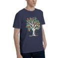 thumbnail image 2 of Tree of Life Autism Awareness Month Funny ASD Supporter Men's Basic Short Sleeve T-Shirt Navy Blue Small, 2 of 5