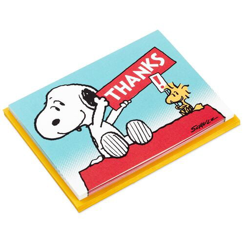 Peanuts Snoopy And Woodstock Blank Thank You Notes Pack Of 10 Walmart Com
