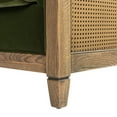 thumbnail image 2 of Jennifer Taylor Home Georgia 34" Cane Rattan Tuxedo Armchair, Olive Green Performance Velvet, 2 of 7