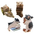 thumbnail image 5 of Billuyoard Estatua de cerdo de resina, Mini adornos de cerdito bonitos, escultura de animales para la decoración del coche del hogar Decoración del hogar No. 4 Billuyoard HA040321-04, 5 of 5