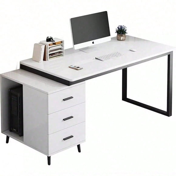 Escritorio para Computadora de Oficina Escritorio Minimalista Escritorio de Computadora con cajón de Almacenamiento Escritorio de Juegos Mesa de Estudio