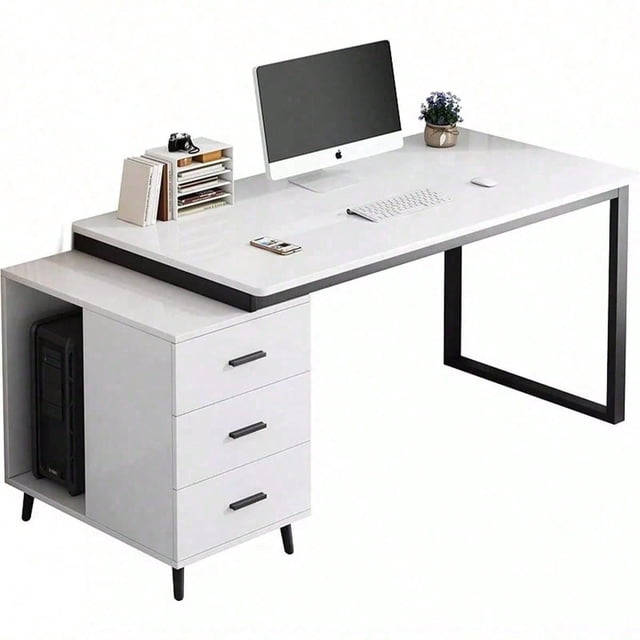 Escritorio para Computadora de Oficina Escritorio Minimalista Escritorio de Computadora con cajón de Almacenamiento Escritorio de Juegos Mesa de Estudio