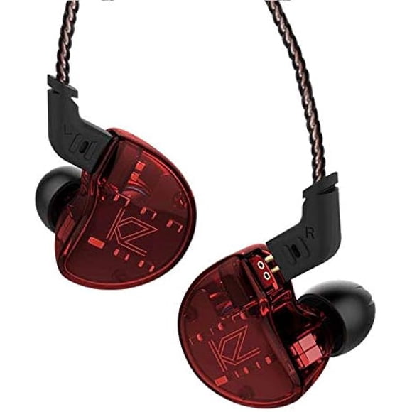 wonima11 KZ ZS10 Wired Earphones in-Ear Headphones, 5 Hybrid Drivers KZ Earbuds HiFi Stereo Headset Noise Isolating Earphone (no Mic, red)…