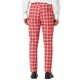 thumbnail image 3 of Pantalones de vestir de cuadros para hombre Inspire Chic, corte slim, pantalones de negocios a rayas 30 rojo, 3 of 6