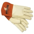 MCR Safety Mustang MIG/TIG Leather Welding Gloves, White/Russet, Large