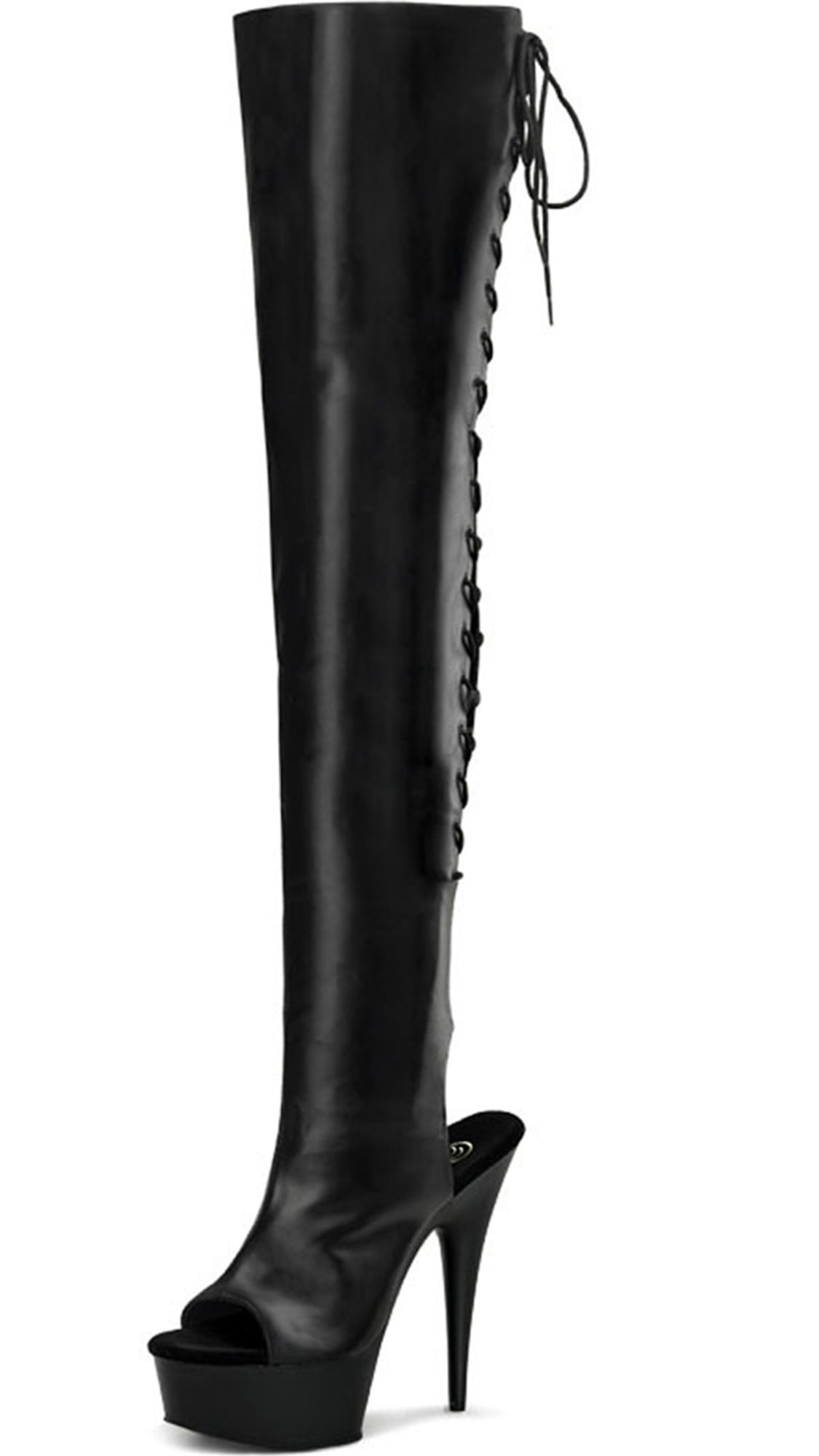 thigh high boots 3 inch heel