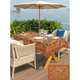 thumbnail image 4 of Boho Yellow Flowers Outdoor Tablecloth - 60x102 Inch Rectangle Dining Table Cover, Spring Abstract Watercolor Floral Leaf Waterproof Outdoor Table Cloth with Umbrella Hole & Zipper for Picnic/Patio, 4 of 7