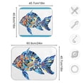 thumbnail image 3 of Abstract Glass Fish Dish Drying Mat 16x18 Absorbent Microfiber Draining Rack Pad for Kitchen Counter Sink, 3 of 8