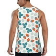 thumbnail image 3 of Xecao Floral Strawberr Men's Tank Top Workout Quick Dry Sleeveless Gym Jogging Muscle Shirts Summer Swim Beach Tops, 3 of 9
