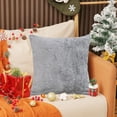 thumbnail image 2 of Grey Christmas Decorative Pillow Cover Square 17.72 Inches Polyester Fabric Invisible Zipper Design Versatile For Bedroom And Terrace, 2 of 6