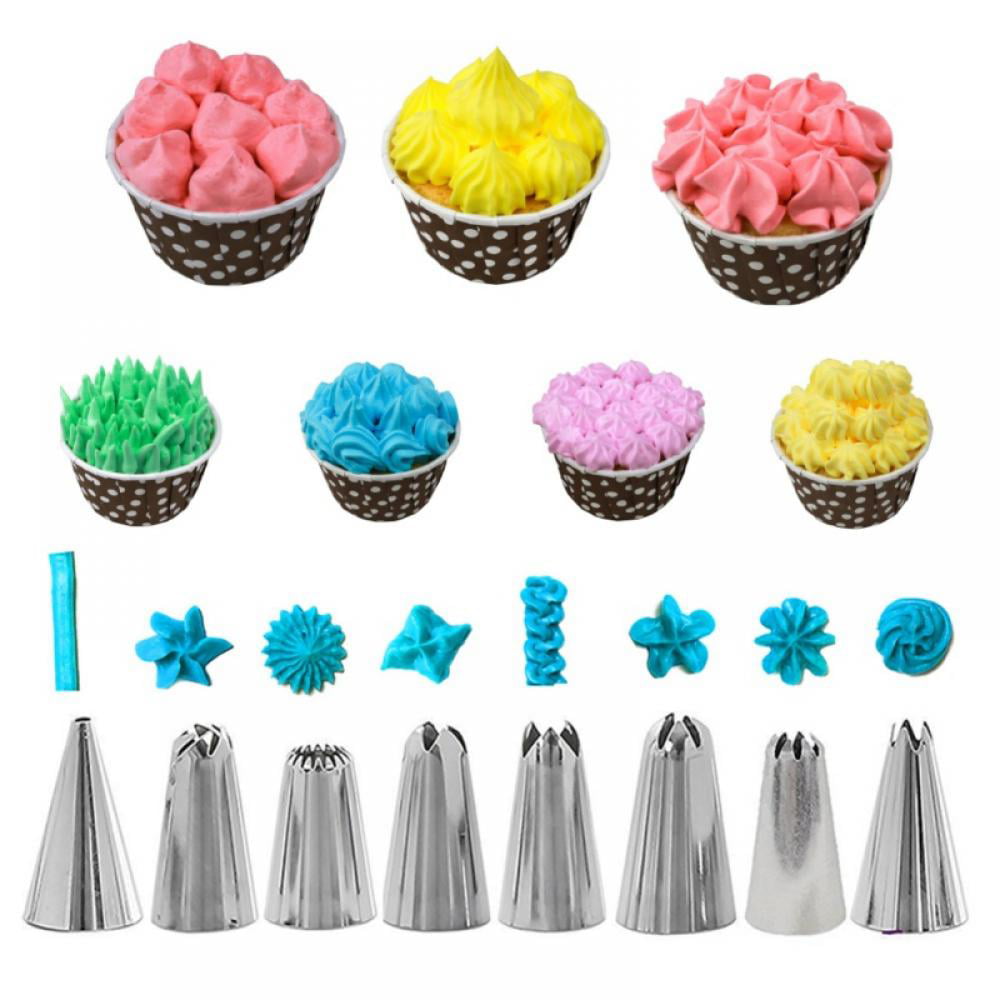 14PCS Flower Icing Piping Nozzles Tip Set Cake Baking Decorating Kit
