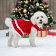 thumbnail image 7 of UOSIA Dog Christmas Dress with Bowtie Fleece Pet Princess Skirt Girl Winter Outfit Party for Small Dogs, 7 of 7