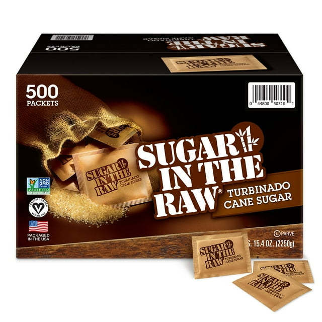 Sugar in the Raw Turbinado Cane Sugar Packets, 500 ct.