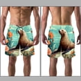 thumbnail image 3 of luoweisi Men's Beach Shorts Quick Dry Swim Trunks with Mesh Lining Sea Lion L, 3 of 5