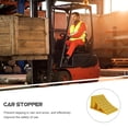 thumbnail image 3 of Yellow Heavy Duty Wheel Chock for Outdoor Use Sturdy PE Material with Excellent Absorption 1PC, 3 of 8