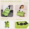 thumbnail image 5 of 2 in 1 Lightweight Collapsible Shopping Cart,Folding Shopping Bag Cart with Wheels Reusable Shopping Bags Grocery Bags Shopping Travel Bag on Wheels for Women or Men Travel Home Kitchen, 5 of 9