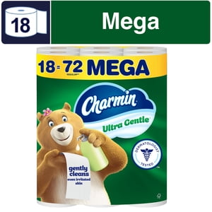 Charmin Ultra Gentle Toilet Paper with Lotion, 18 Mega Rolls