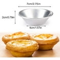 thumbnail image 3 of GFDYREE 20pcs Mini Tart Pan, Aluminium Egg Tart Molds Pie Tins Cupcake Pudding Mould Baking Cups, 3 of 6