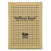 The Beadsmith Mini Macrame Board, 7.5 x 10.5 inches, 0.5-inch-Thick Foam, 6 x 9" Grid for Measuring, Bracelet Project with Instructions Included, Create Macrame and Knotting Creations