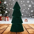thumbnail image 2 of Christmas Decorations Indoor, Resin Christmas Tree Green Modern Cone Tabletop Trees for Xmas Winter Home Room Holiday Decoration (25.5Cm), 2 of 4
