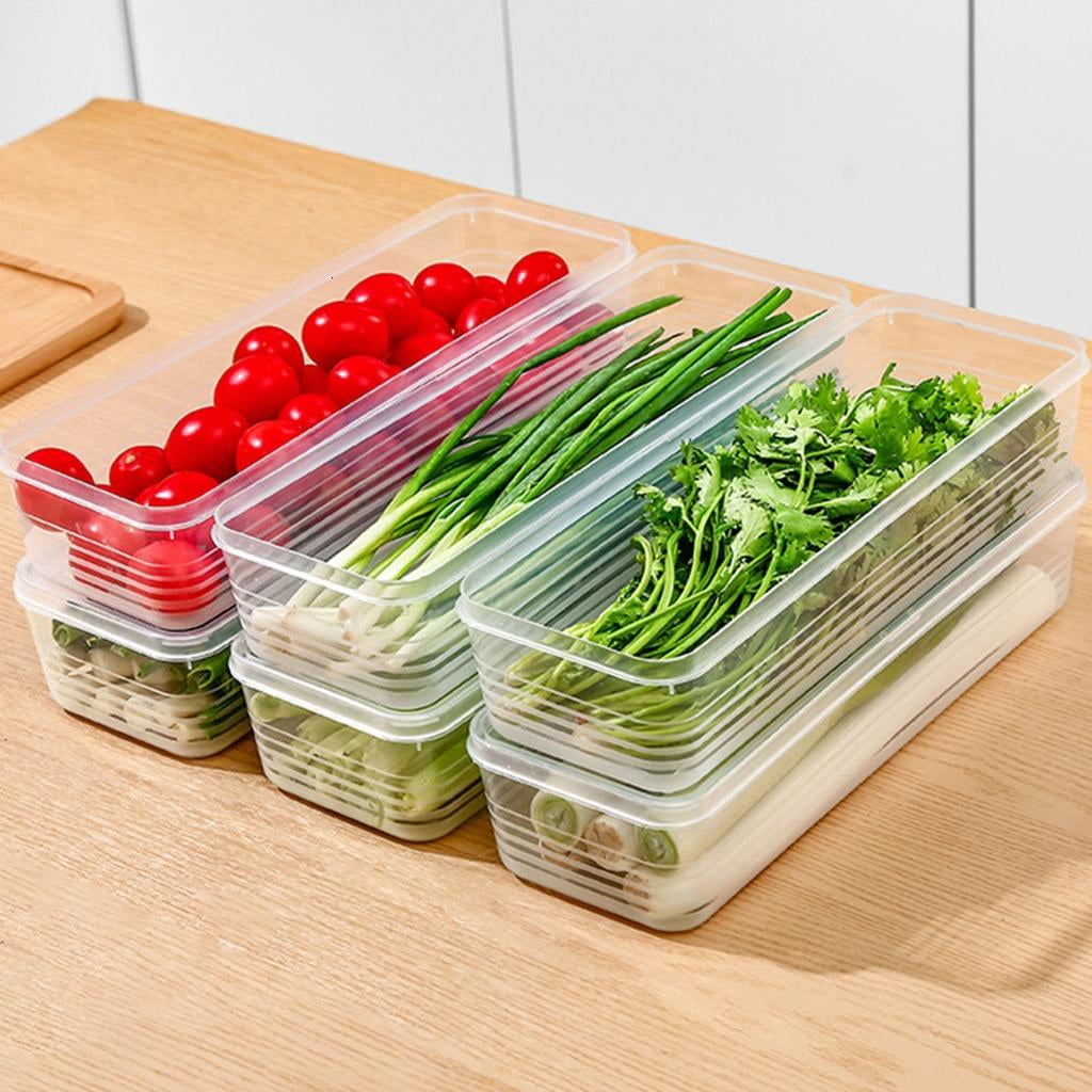 Airtights Food Storage Box Keep Vegetables Freshing Clear Fridge Organizers for Small Space Kitchen Supplies