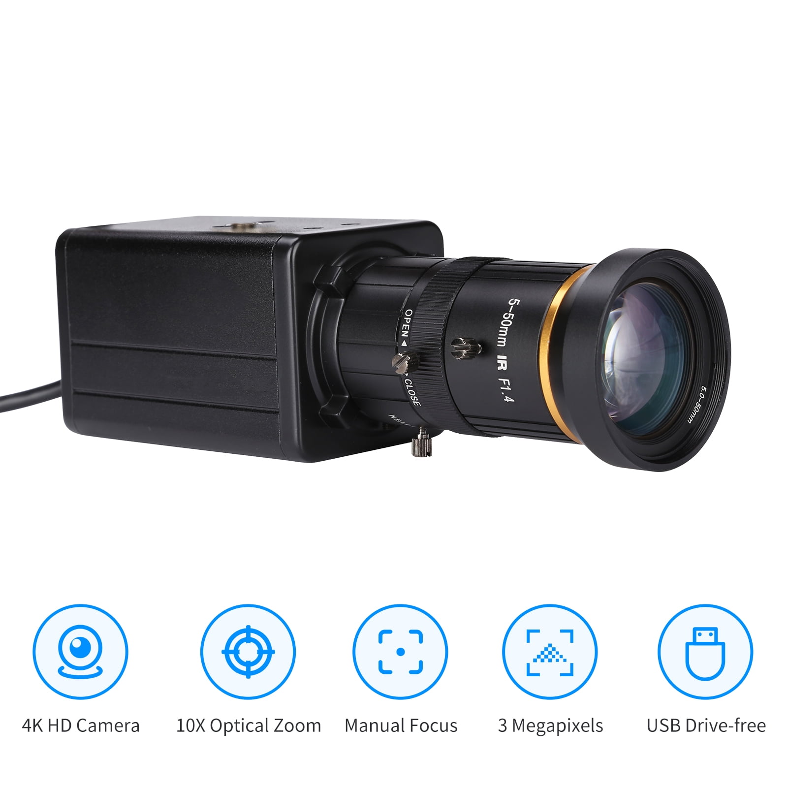 Webcam,10x Optical Manual Play With Camera Computer 4k Camera Manual Auto Compensation Conference Online Comaptible With Window Auto Compensation Comaptible With Video Conference Dsfen