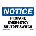 thumbnail image 1 of SignMission OS-NS-A-1218-L-17888 12 x 18 in. OSHA Notice Sign - Propane Emergency Shutoff Switch, 1 of 1